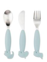 Done By Deer - Easy-Grip Cutlery Set Deer Friends Blue - Stalo įrankiai - Mėlyna