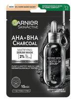 Garnier - Garnier Skinactive Pure Charcoal Black Pore-Tightening + Hydrating Sheet Mask For Oily Skin 28 G - Lakštinė kaukė - Nude