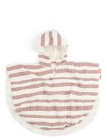 Done By Deer - Bath Poncho Gots Stripes Powder - Vonios pončas - Marga / raštuota
