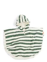 Done By Deer - Bath Poncho Gots Stripes Green - Vonios pončas - Žalia