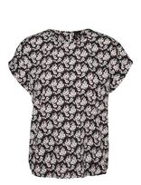 Vero Moda - Vmfiona Ss Wide Top Wvn Lt - Marškinėliai trumpomis rankovėmis - Marga / raštuota