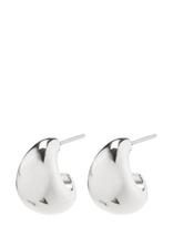 Pilgrim - Alexane Recycled Chunky Mini Hoop Earrings - Auskarai - Sidabro