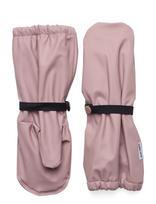 Mikk-line - Pu Rain Mittens W. Fleece - Lietaus pirštinės - Rožinė