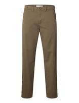 Selected - Slm196-Straight New Miles Flex Pant Noos - Chino stiliaus kelnės - Chaki spalva