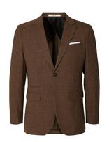 Selected - Slmslim-Oasis Linen Blz Noos - Vieneilės striukės - Ruda
