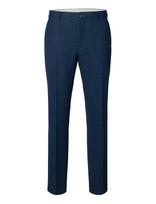 Selected - Slmslim-Oasis Linen Trs Noos - Klasikinės kelnės - Tamsiai mėlyna