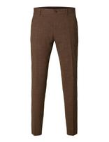 Selected - Slmslim-Oasis Linen Trs Noos - Klasikinės kelnės - Ruda