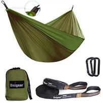 Unigear Parachutinė Hamaka Ypač Dydžio 320x200cm Erdvus Hamakas su 350kg Svorio Talpa Tinka ir Naudojimui ir Patogus Labai ir Saugus brown