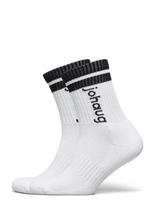 Johaug - Retro Sports Socks 2Pk - Įprastos kojinės - Balta