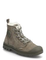 Palladium - Pampa Hi Zip Wl - Aulinukai plokščiu kulnu - Pilka