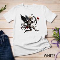 Gothic Valentine A Skeletal Cupid Strikes Funny T-Shirt Unisex T-shirt S įvairiaspalvis