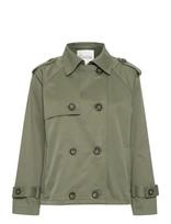 My Essential Wardrobe - Miramw Short Trenchcoat - Lietpaltis - Chaki spalva