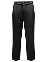 ONLY & SONS - Onssinus Loose Visc Lin 0075 Pnt Cs - Laisvalaiko marškiniai - Juoda