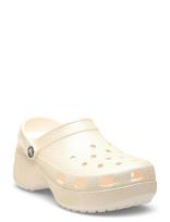 Crocs - Classic Platform Glitter Clogw - Klumpės - Balta