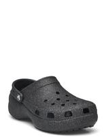 Crocs - Classic Platform Glitter Clogw - Klumpės - Juoda