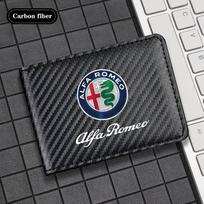 EHPI6 Car Purse Driving Wallet Card Holder Driver License Cover For Alfa Romeo STELVIO Giulia 159 Giulietta 147 Mito 156 MTO Sportiva