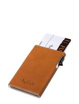 Tony Perotti - Furbo Slim Cardholder With Outside Card Slot - Kortelių dėklas - Ruda
