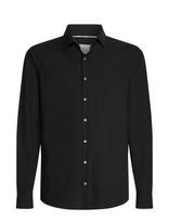 Calvin Klein - Poplin Stretch Slim Shirt - Verslo marškiniai - Juoda