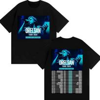 2026 Tour Marškinėliai Raperis Orelsan Hip Hop Trumpomis Rankovėmis Marškinėliai Vyriški Moteriški Mados Dvipusės Spaudos Drabužiai Grynos Medvilnės Marškinėliai S įvairiaspalvis