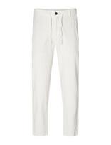 Selected - Slm172-Slimtape Brody Linen Bld Pnt Noos - Lininės kelnės - Balta