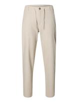 Selected - Slm172-Slimtape Brody Linen Bld Pnt Noos - Lininės kelnės - Kreminė spalva