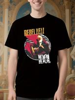 Billy Idol Rebel Yell Graphic Tshirt - Black Casual Round... S įvairiaspalvis