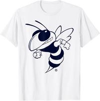 Georgia Tech Yellow Jackets Two Tone White T-Shirt S įvairiaspalvis