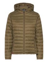 Hummel - Hmlred Quilted Hood Jacket Woman - Sportinė paminkštinta striukė - Chaki spalva