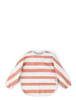 Done By Deer - Sleeved Pocket Bib Stripes Papaya - Kombinezonas ilgomis rankovėmis - Oranžinė