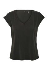 Vero Moda - Vmfilli Ss V-Neck Tee Noos - Marškinėliai trumpomis rankovėmis - Juoda
