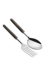 ERNST - Fork And Spoon For Salad - Salotų serviravimo indas - Ruda