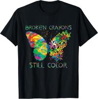 Broken Crayons Still Colors Mental Health Awareness T-Shirt S