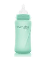 Everyday Baby - Glass Baby Bottle Healthy + Mint Green 240Ml - Kūdikių buteliukas - Žalia