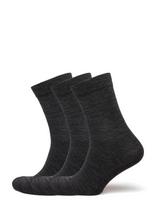 Lindex - Sock 3 P Merino Wool Plain - Įprastos kojinės - Pilka