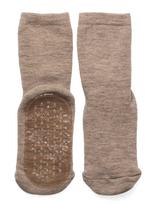 Mp Denmark - Wool Socks - Anti-Slip - Neslystančios kojinės - Smėlio