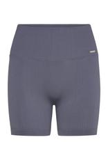 Aim´n - Ribbed Seamless Midi Biker Shorts - Dviratininko šortai - Mėlyna