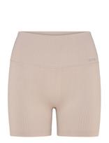 Aim´n - Ribbed Seamless Midi Biker Shorts - Dviratininko šortai - Smėlio