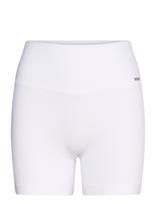 Aim´n - Ribbed Seamless Midi Biker Shorts - Dviratininko šortai - Balta