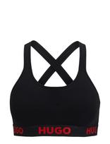 HUGO - Bralette Padded Sporty Logo - Liemenėlė - Juoda