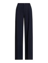 Lauren Ralph Lauren - Double-Faced Georgette Wide-Leg Pant - Plačios kelnės - Tamsiai mėlyna