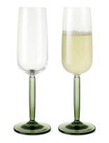 Kähler - Hammershøi Champagneglas 24 Cl Grøn 2 Stk. - Šampano taurės - Žalia