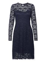 Vila - Vikalila L/S Lace Dress - Noos - Iki kelių ir midi suknelės - Tamsiai mėlyna