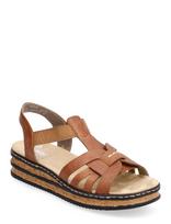 Rieker - Rieker Ladies' Sandals 62918-22 Brown - Platforminės basutės - Ruda