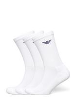 Emporio Armani - Men's Knit Short Socks - Įprastos kojinės - Balta