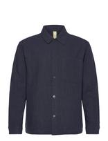Brixtol Textiles - Frank Linen Dark Navy - Lininiai marškiniai - Tamsiai mėlyna