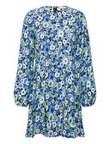 Envii - Ensherry Ls Dress Aop 7014 - Trumpa suknelė - Mėlyna