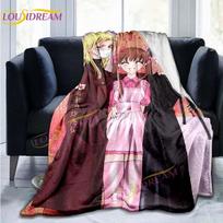Japoniško anime vaisių krepšelio pledas Madoka Magica 3D spausdintas pledas Flanelinis pledas Lovos užtiesalas Minkštas animacinis lovatiesis Sofos dovana 125x150cm gray