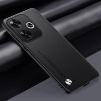 Skirtas Xiaomi POCO F6 Pro PU odos smūgiams atsparus objektyvo apsauginis kietas plastikinis dėklas, skirtas Xiaomi POCO F6 F6Pro Pro For POCO F6 juoda