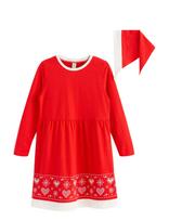 Lindex - Nightdress Christmas Santa Gin - Suknelė ilgomis rankovėmis - Raudona