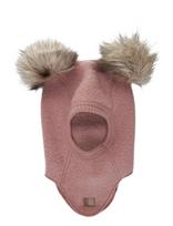 Mikk-line - Wool Fullface W. Pom Pom - Balaklava - Rožinė
